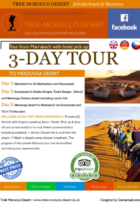 private desert tour from Marrakech to Merzouga desert,banner tour from Marrakech,poster tour from Marrakech